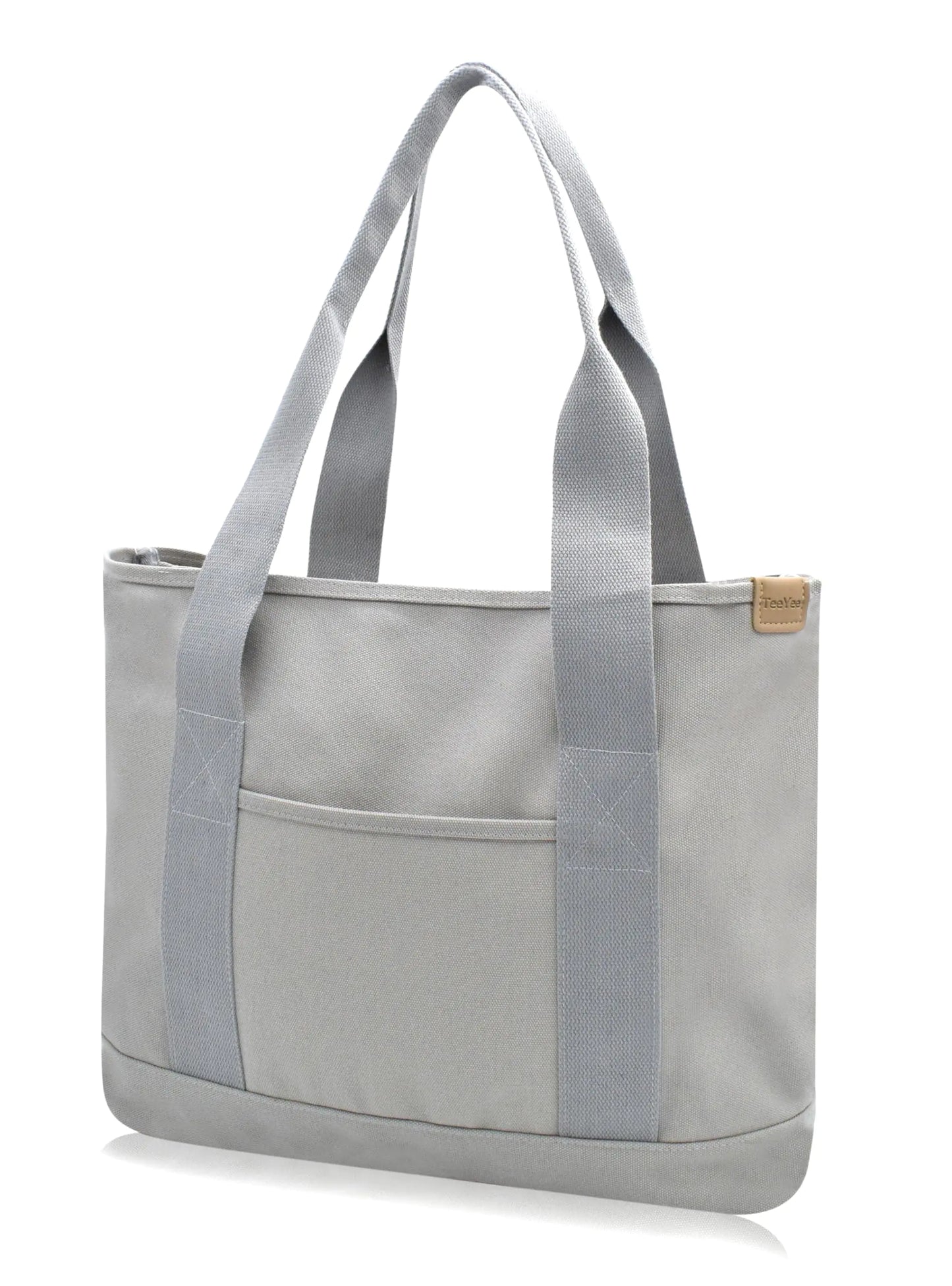 Canvas Multi-Pocket Large Tote Bag