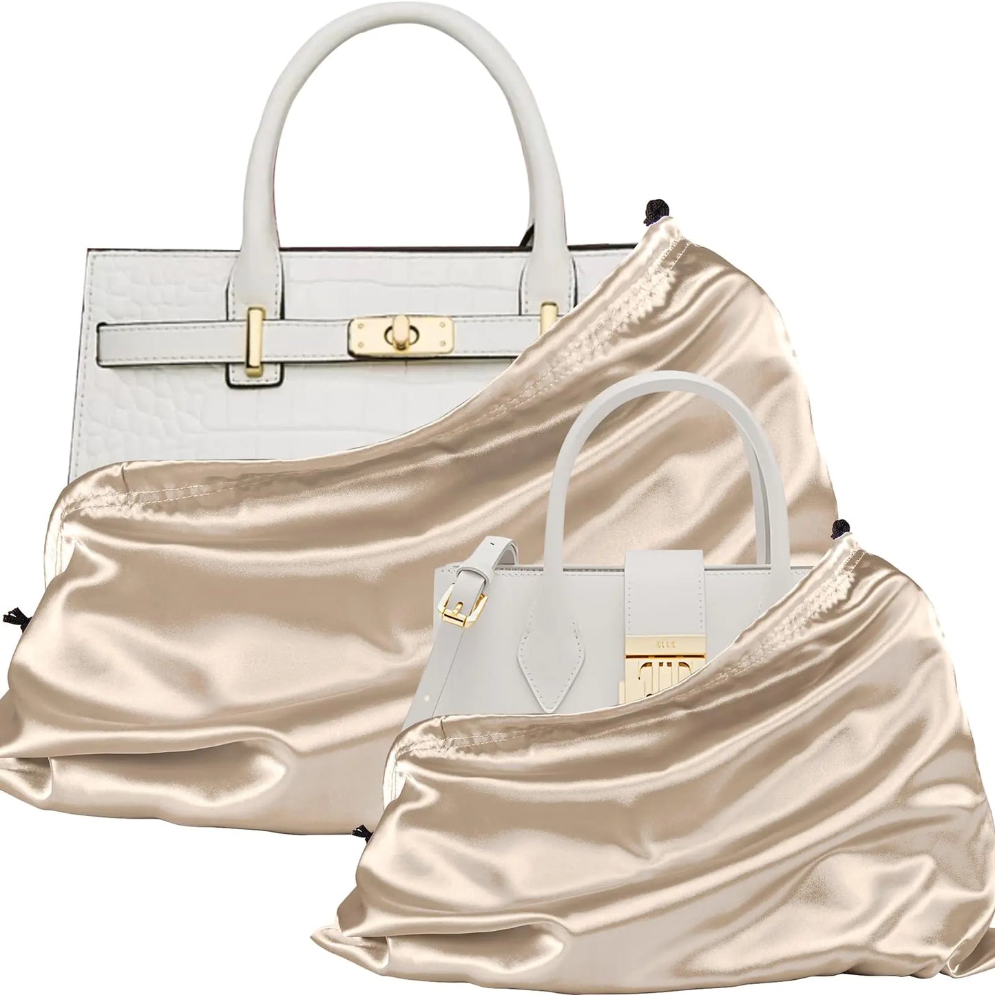 Satin Travel Dust Bags 2-Pack for Luxury Goods