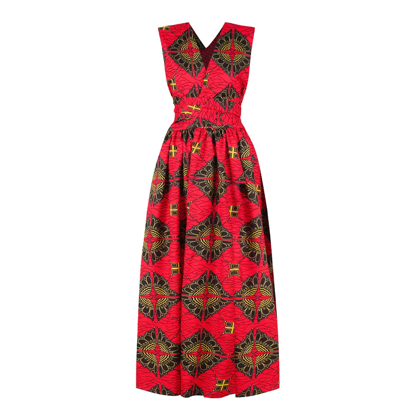 African Chic Digital-Print Party Dress