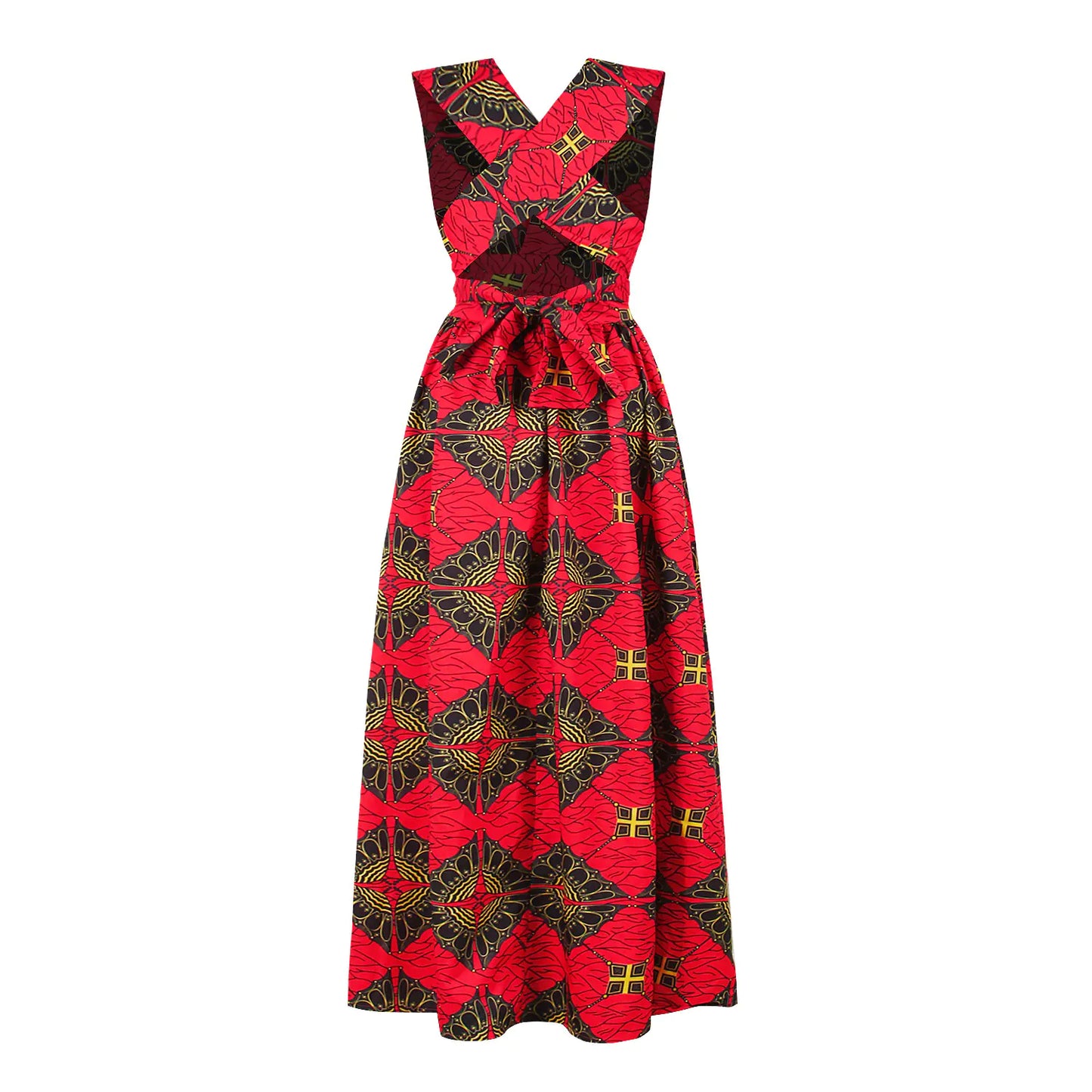 African Chic Digital-Print Party Dress