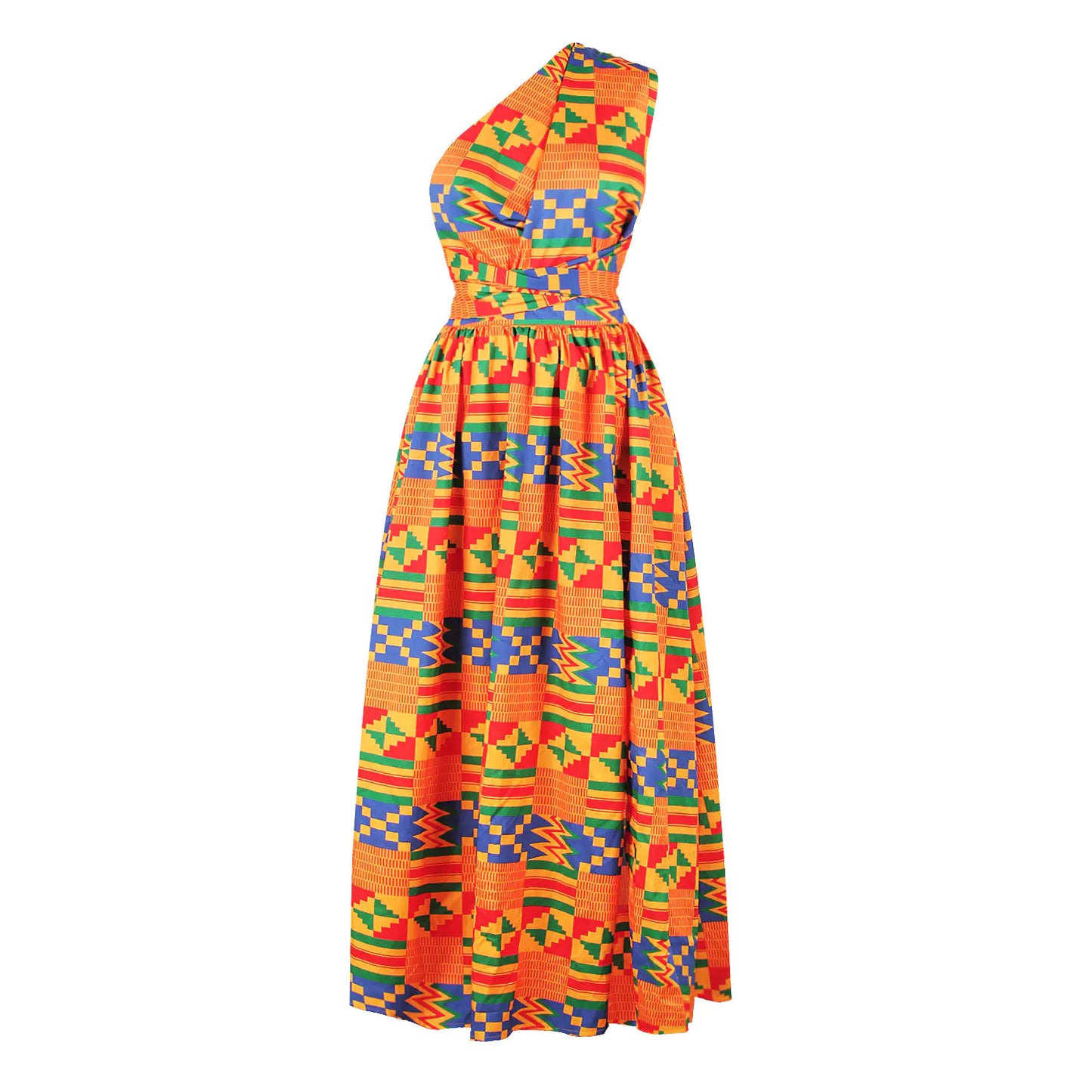 African Chic Digital-Print Party Dress