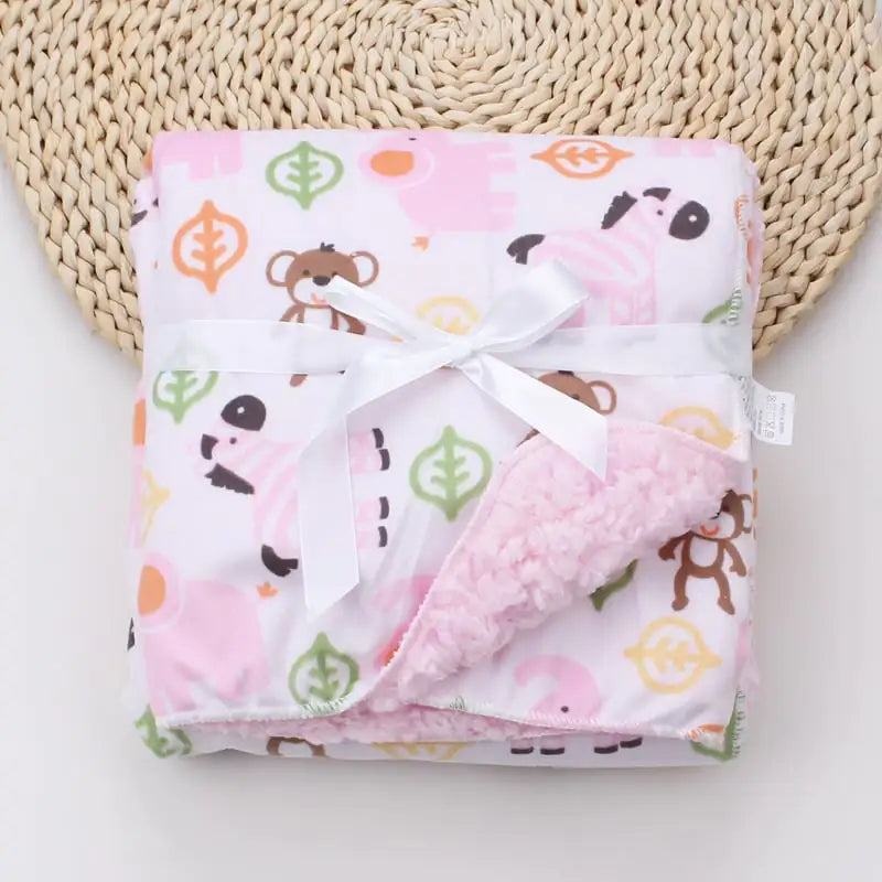 Cuddly Cartoon Baby Blanket