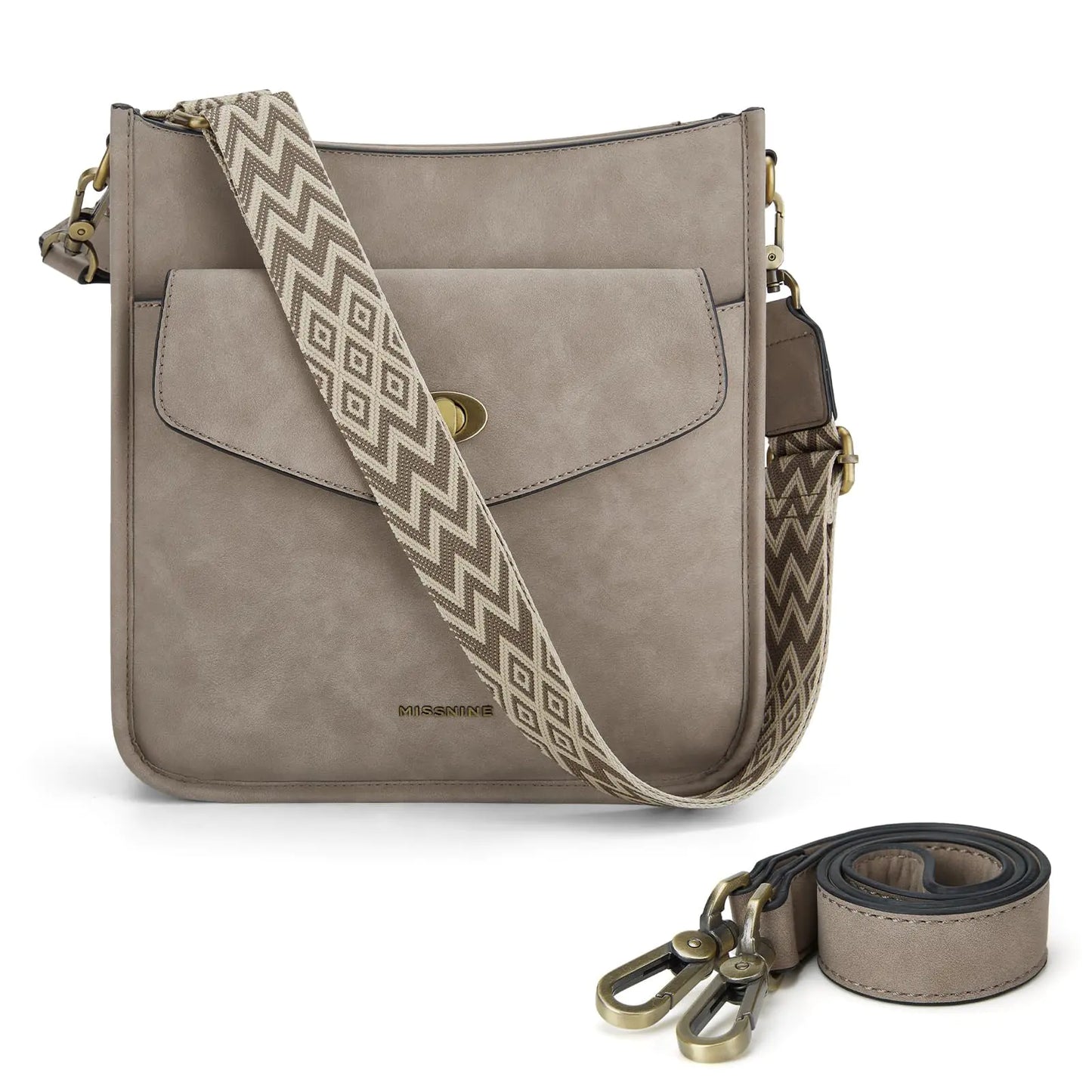 Missnine Trendy Vegan Leather Crossbody