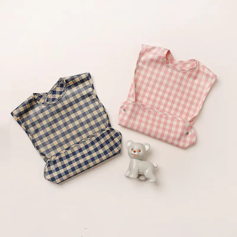 Stylish Plaid Cotton Bib for Kids
