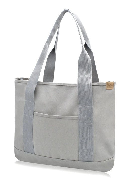 Canvas Multi-Pocket Large Tote Bag