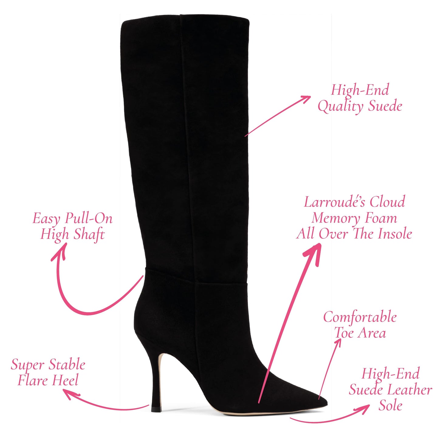 Larroudé Women's Kate to The Knee Boots