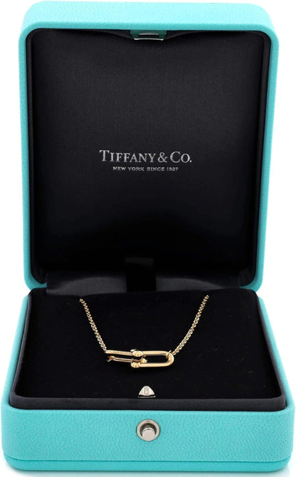 Pre-Loved HardWear Double Link Pendant Necklace 18K Yellow Gold Small, Yellow Gold
