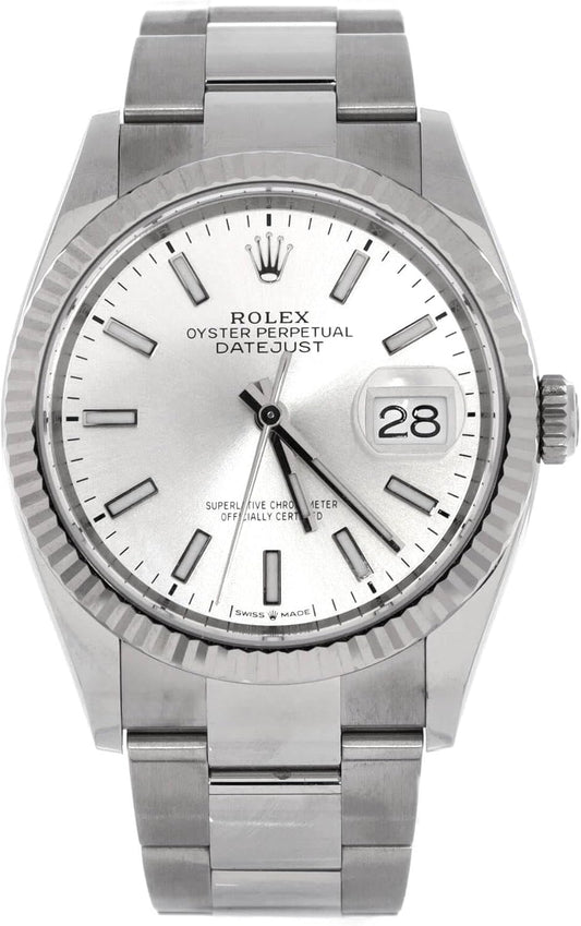 Pre-Loved Oyster Perpetual Datejust Automatic Watch Stainless Steel and White Gold 36