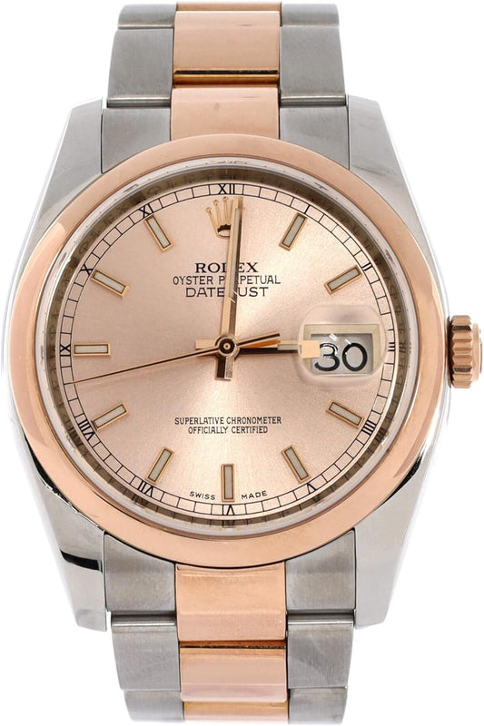 Pre-Loved Oyster Perpetual Datejust Automatic Watch Stainless Steel and Rose Gold 36
