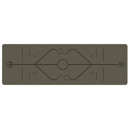 Yoga Mat with Position Line, Non-Slip Yoga Mat with High-Density Material for Balance