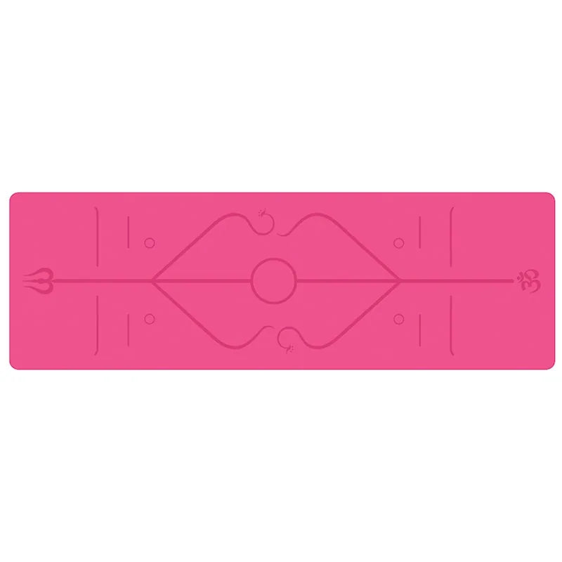Yoga Mat with Position Line, Non-Slip Yoga Mat with High-Density Material for Balance