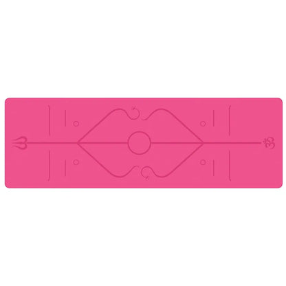 Yoga Mat with Position Line, Non-Slip Yoga Mat with High-Density Material for Balance