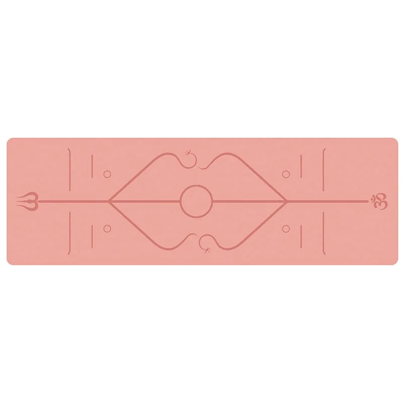 Yoga Mat with Position Line, Non-Slip Yoga Mat with High-Density Material for Balance