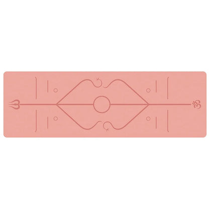 Yoga Mat with Position Line, Non-Slip Yoga Mat with High-Density Material for Balance