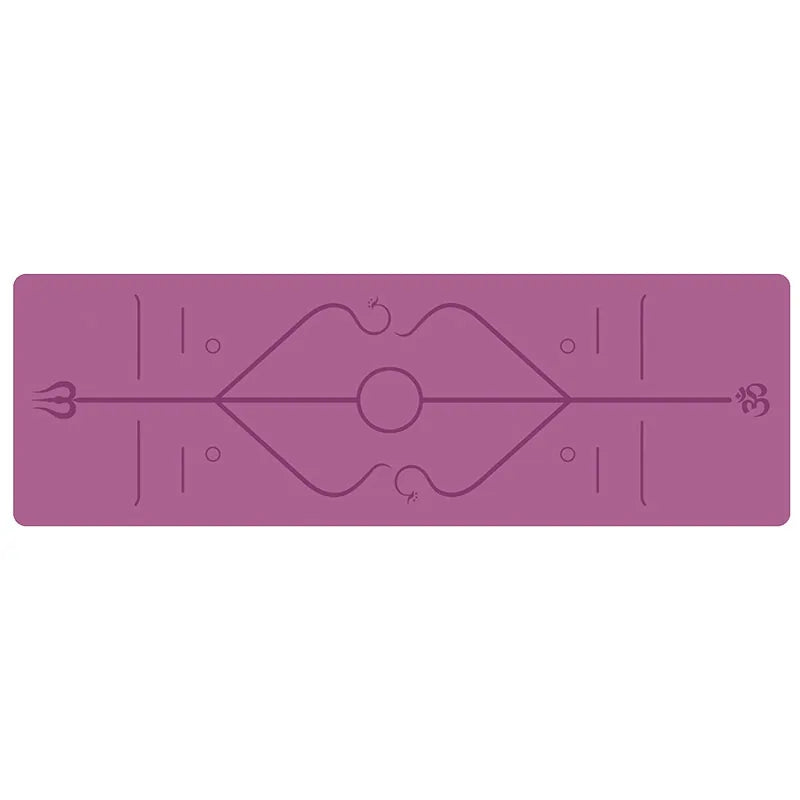 Yoga Mat with Position Line, Non-Slip Yoga Mat with High-Density Material for Balance