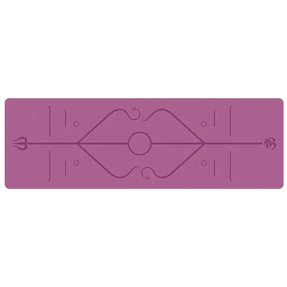 Yoga Mat with Position Line, Non-Slip Yoga Mat with High-Density Material for Balance