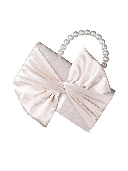 SweatyRocks Satin Bow Evening Clutch with Chain