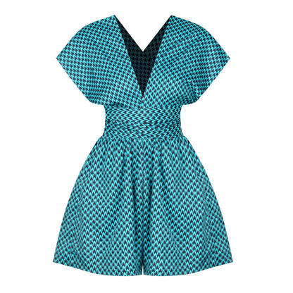 African Print Chic Jumpsuit Shorts