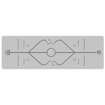 Yoga Mat with Position Line, Non-Slip Yoga Mat with High-Density Material for Balance