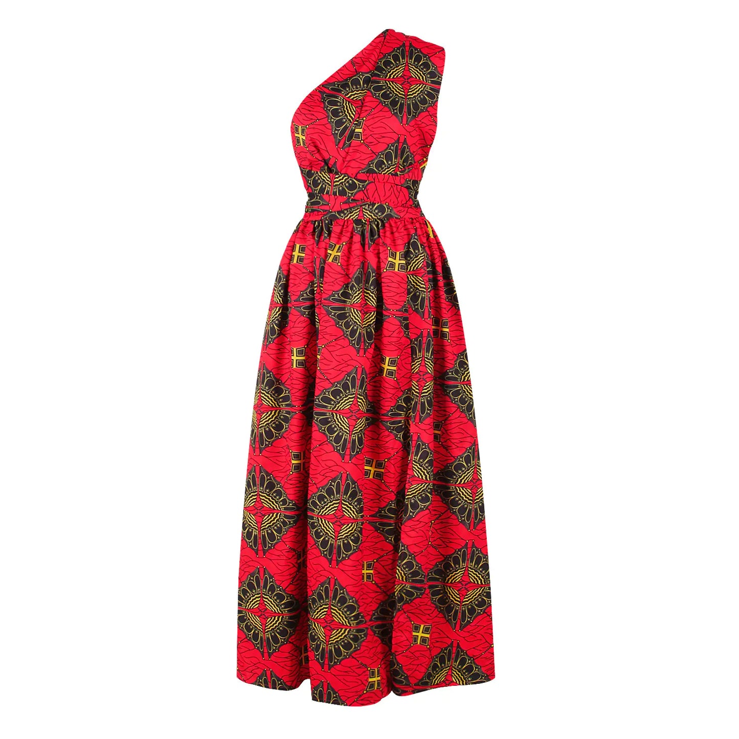 African Chic Digital-Print Party Dress