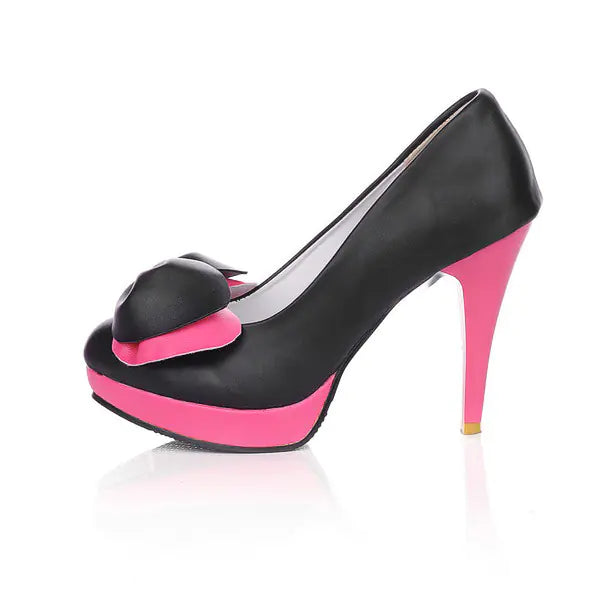 Stylish High Heel Round Toe Women's Shoes
