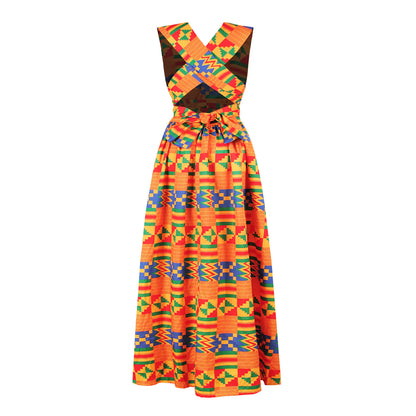 African Chic Digital-Print Party Dress