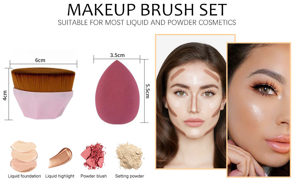 Belle & Rose™ Beauty Blenders & Foundation Brushes Set
