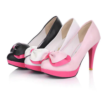 Stylish High Heel Round Toe Women's Shoes