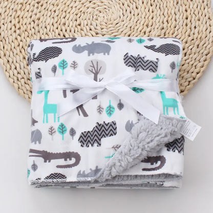 Cuddly Cartoon Baby Blanket