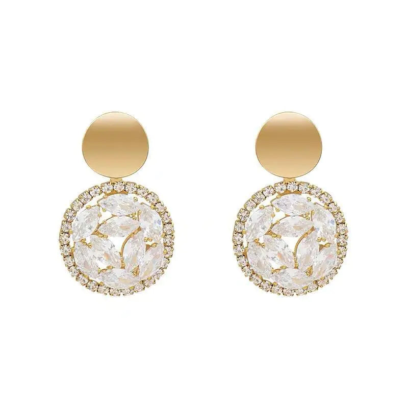 Chic Silver Pearl Geometric Earrings