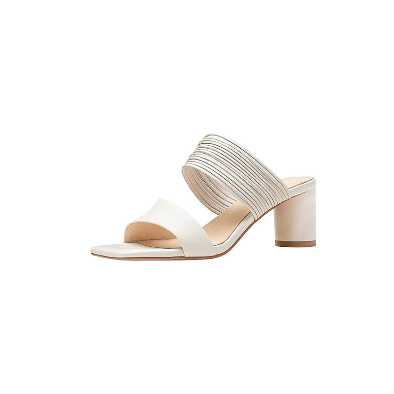 Block Heel Square Toe Shoes