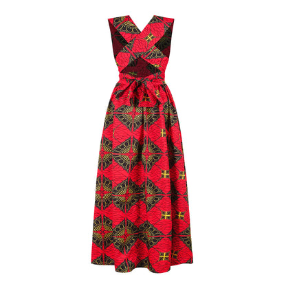 African Chic Digital-Print Party Dress