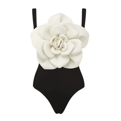 Retro Floral One Shoulder Swimsuit