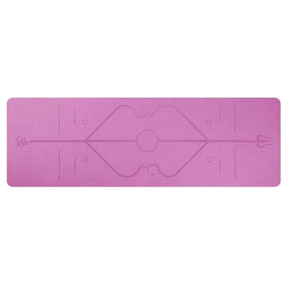 Non Slip Yoga Mat with Position Line