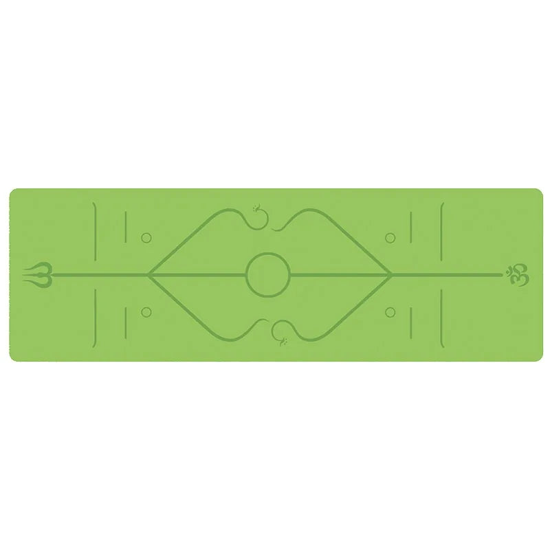 Yoga Mat with Position Line, Non-Slip Yoga Mat with High-Density Material for Balance