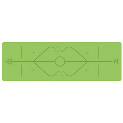 Yoga Mat with Position Line, Non-Slip Yoga Mat with High-Density Material for Balance