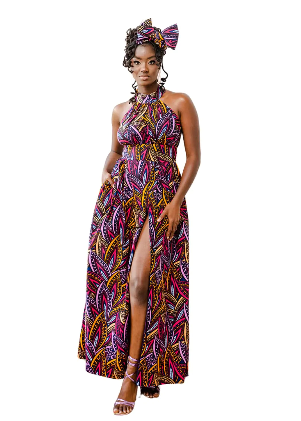 African Essence Kente Maxi Dress - Ankara Style