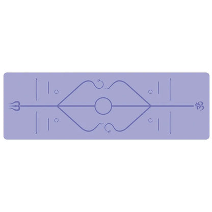 Yoga Mat with Position Line, Non-Slip Yoga Mat with High-Density Material for Balance