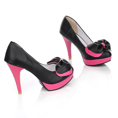 Stylish High Heel Round Toe Women's Shoes