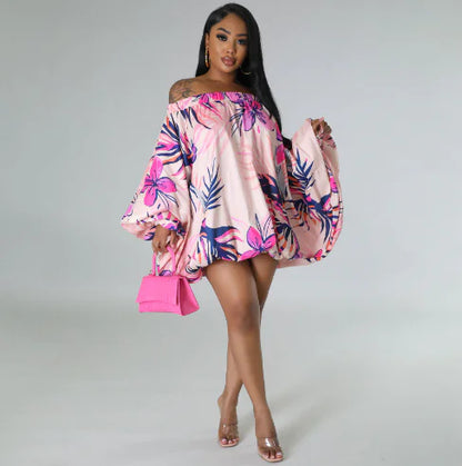 African-Inspired Digital Print Chic Dress